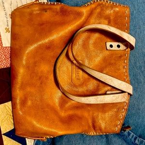 Beautiful Bed/Stu purse, all leather with distressed crème colored straps in GUC